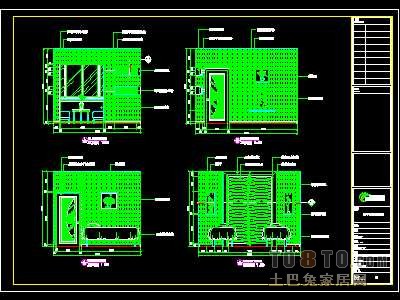 美体考究装修施工图纸、详图1套