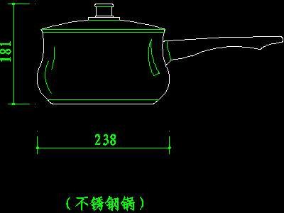 cad厨房水槽、厨具、器皿图块素材17--CAD空...