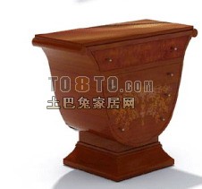 欧式矮柜家具3d模型下载