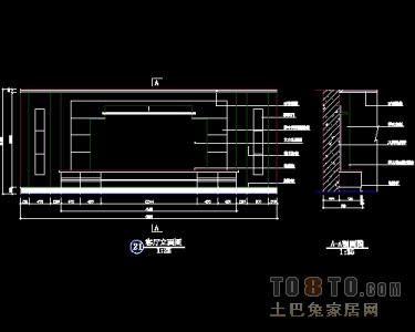 电视背景墙设计施工图免费下载22个