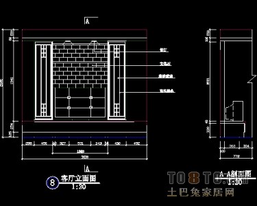 电视背景墙设计施工图免费下载22个