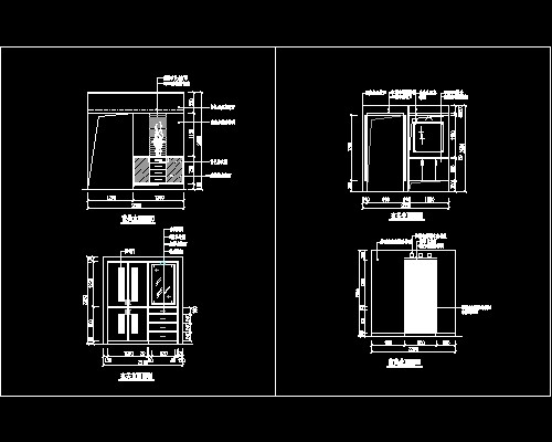 玄关，隔断装饰cad施工图9--CAD空间素材