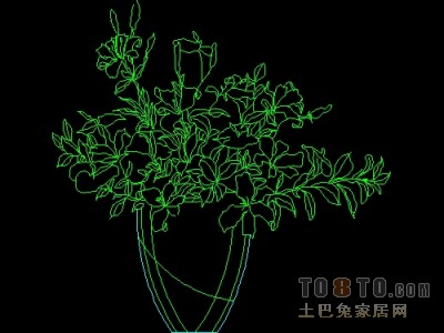 饰物陈设图纸素材004-植物31套
