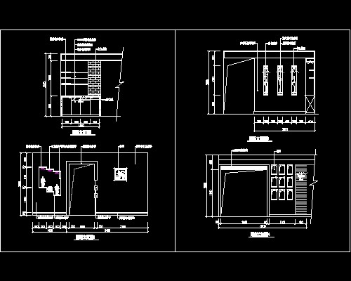 玄关，隔断装饰cad施工图12--CAD空间素材