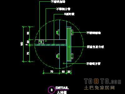 美容美发-接待台、工作台装修施工图纸、详图18套