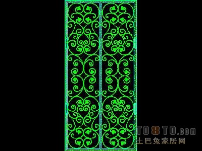 门图块004-铁艺门38个