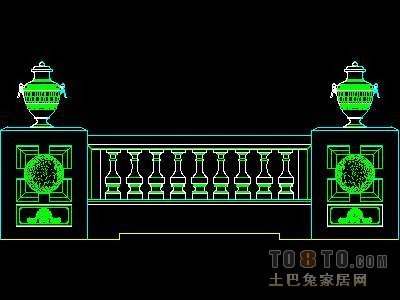 西式栏杆、现代式栏杆、铁艺栏杆图块60个