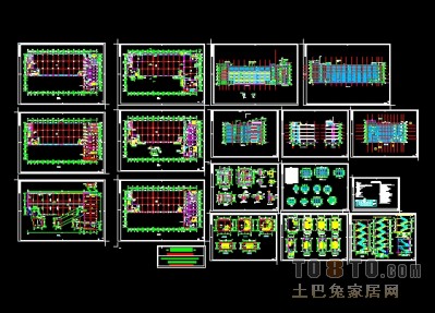 厂房建筑施工图5层楼
