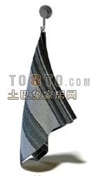毛巾及毛巾架3d模型下载