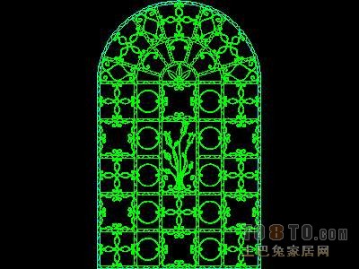 门图块004-铁艺门38个