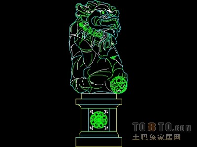 饰物陈设图纸素材006-雕塑12套