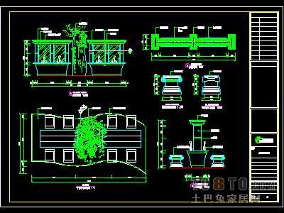 洗浴中心装修施工图纸、详图3套