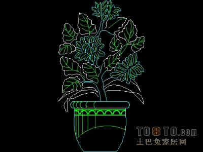 饰物陈设图纸素材004-植物31套