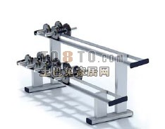 体育健身器材-亚玲-杠铃12套3d模型下载