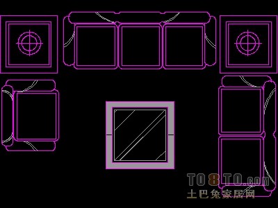 家具图块-沙发平面图块64个
