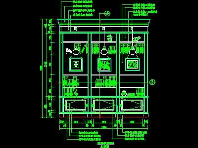 书柜CAD详图素材35--CAD空间素材