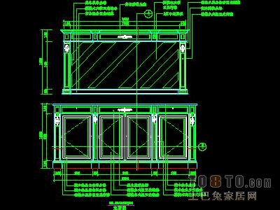 餐厅装饰柜详图14个
