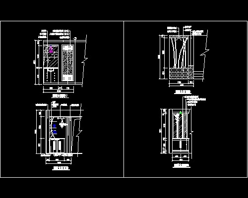 玄关，隔断装饰cad施工图16--CAD空间素材