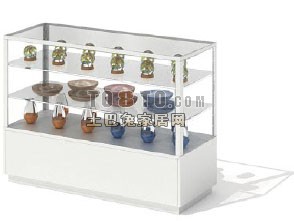 超市珠宝展示货架3d模型下载