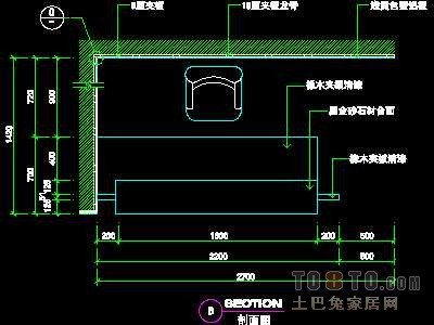 美容美发-接待台、工作台装修施工图纸、详图18套