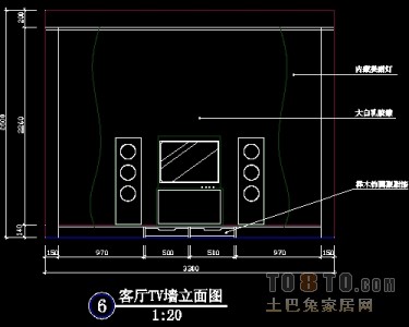 电视背景墙设计施工图免费下载22个