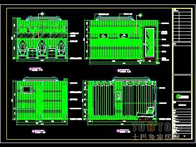 美体考究装修施工图纸、详图1套