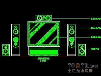 家用电器图块001-电视机图块、视听设备图块、影院...