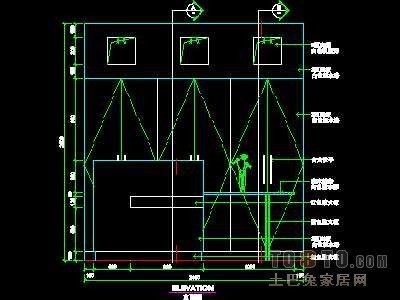 美容美发-接待台、工作台装修施工图纸、详图18套