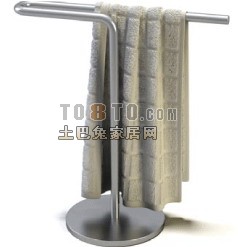 毛巾及毛巾架3d模型下载