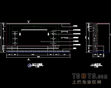 电视背景墙设计施工图免费下载22个