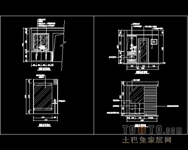 玄关，隔断装饰施工图下载28个下载