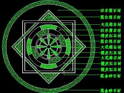 中式铺地、花街铺地、石材拼花CAD图块36--CA...