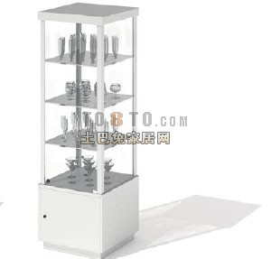 珠宝柜台-珠宝货架3d模型下载