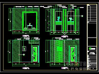 美体考究装修施工图纸、详图1套