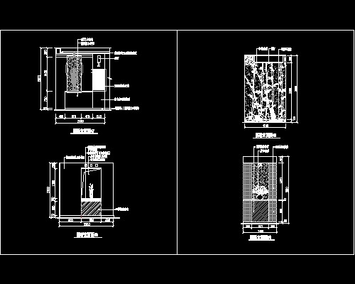 玄关，隔断装饰cad施工图23--CAD空间素材