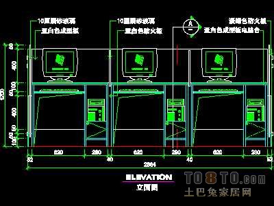 网吧空间详图装修施工图纸、详图2套