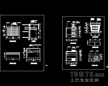 服务台，吧台施工图节点下载19个