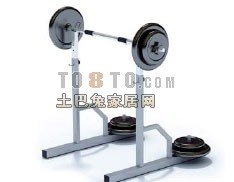 杠铃支架3d模型下载