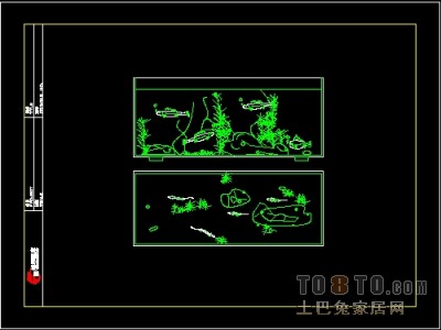 饰物陈设图纸素材008-鱼缸6套
