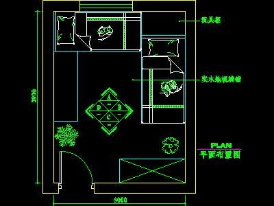 儿童房CAD实例详图素材21--CAD空间素材