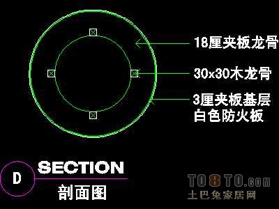 美容美发-接待台、工作台装修施工图纸、详图18套