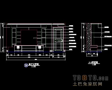 电视背景墙设计施工图免费下载22个