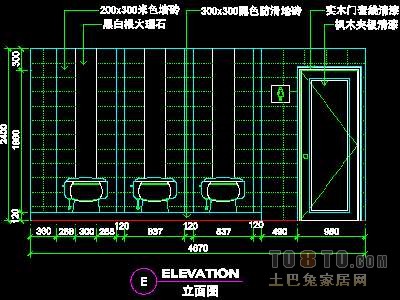 宾馆实套、公共卫生间详图详图