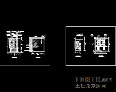 玄关，隔断装饰施工图下载28个下载