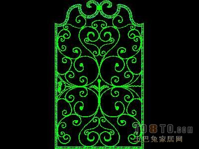 门图块004-铁艺门38个