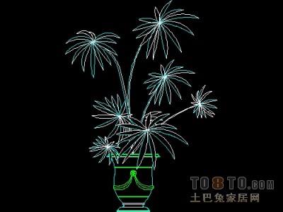 饰物陈设图纸素材004-植物31套