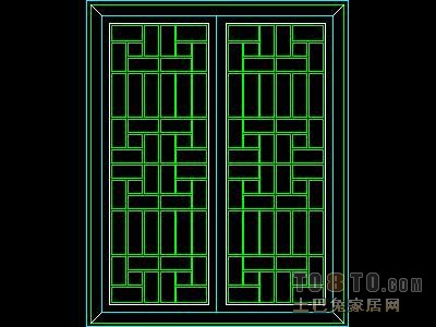 窗图块001-中式窗50个