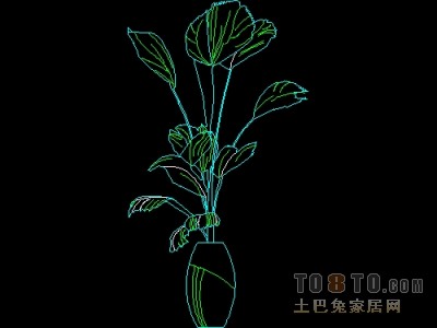 饰物陈设图纸素材004-植物31套