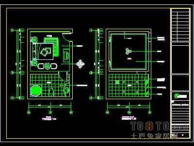 洗浴中心装修施工图纸、详图3套