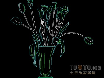 饰物陈设图纸素材004-植物31套